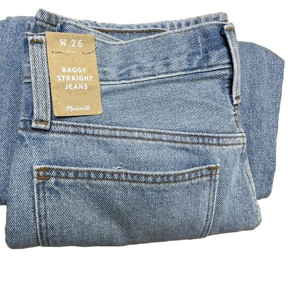 Madewell Tall Baggy Straight Jeans Size 26 - Picture 5 of 9